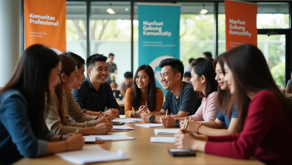 Mahasiswa Indonesia berdiskusi dalam komunitas profesional untuk meraih manfaat gabung komunitas