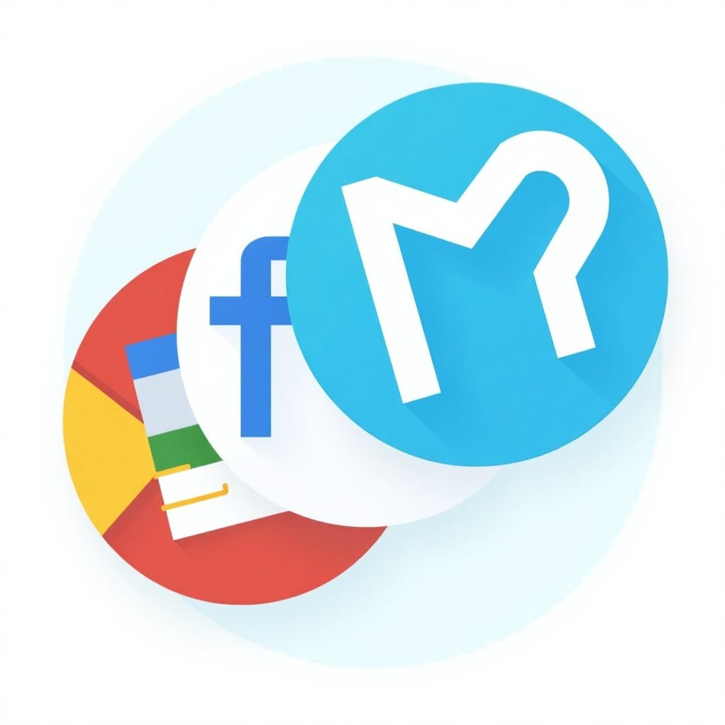 Logo Moodle, Google Classroom, dan Edmodo 3 LMS terbaik