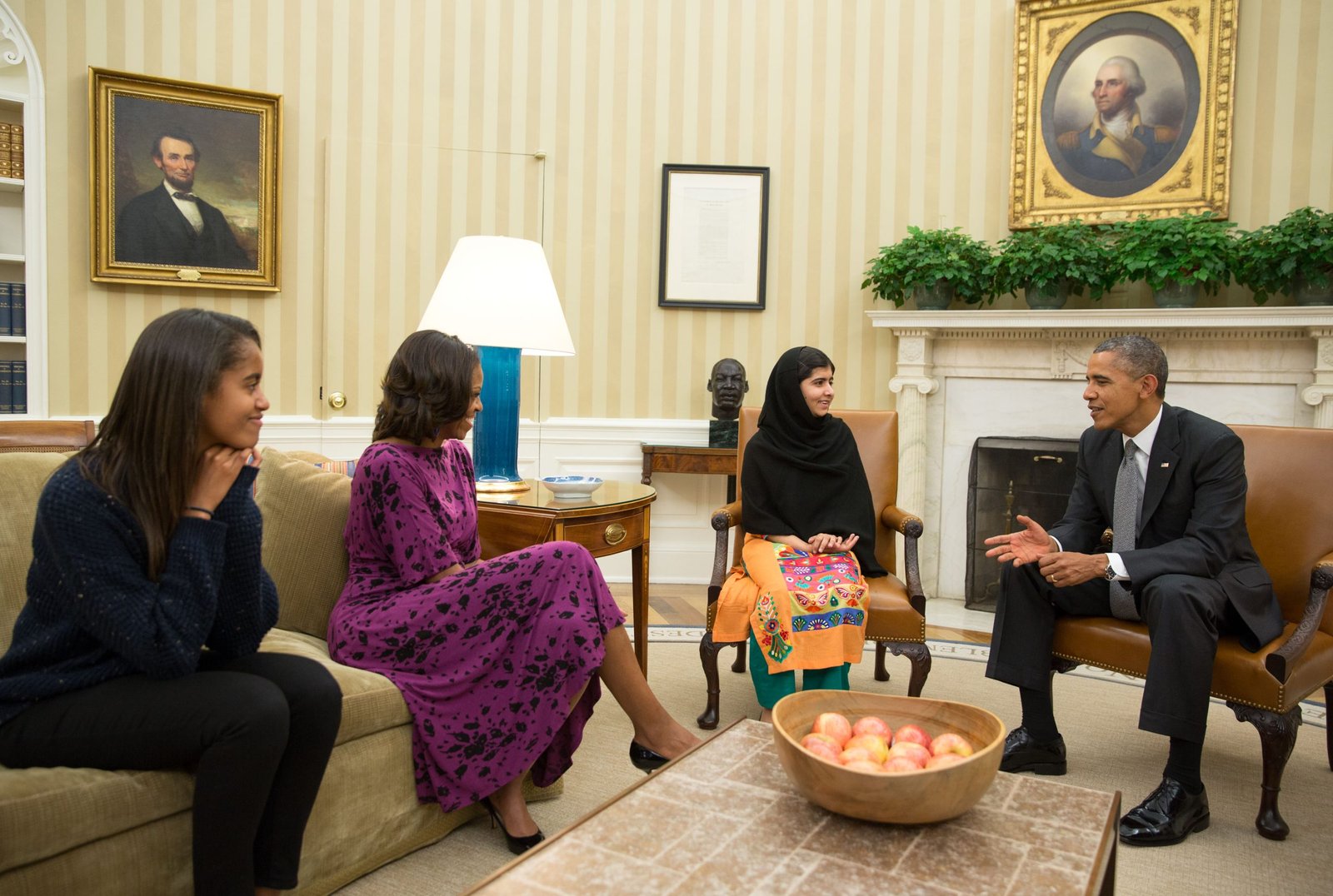 Malala Yousafzai Oval Office 11 Oct 2013