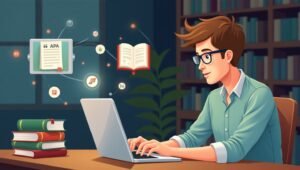 Mahasiswa belajar cara membuat daftar pustaka dan kutipan anti plagiat untuk skripsi