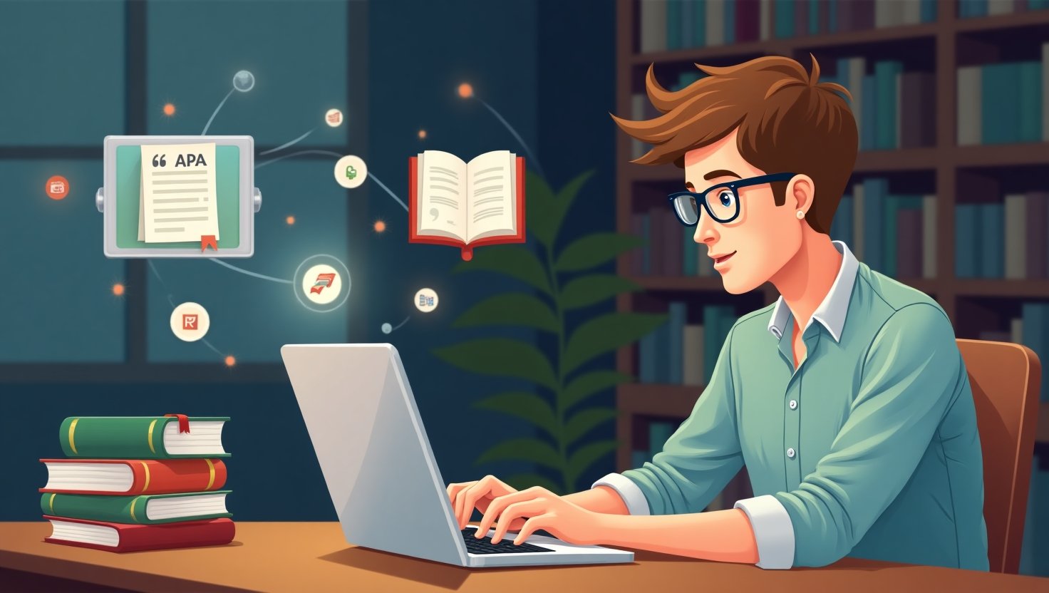 Mahasiswa belajar cara membuat daftar pustaka dan kutipan anti plagiat untuk skripsi